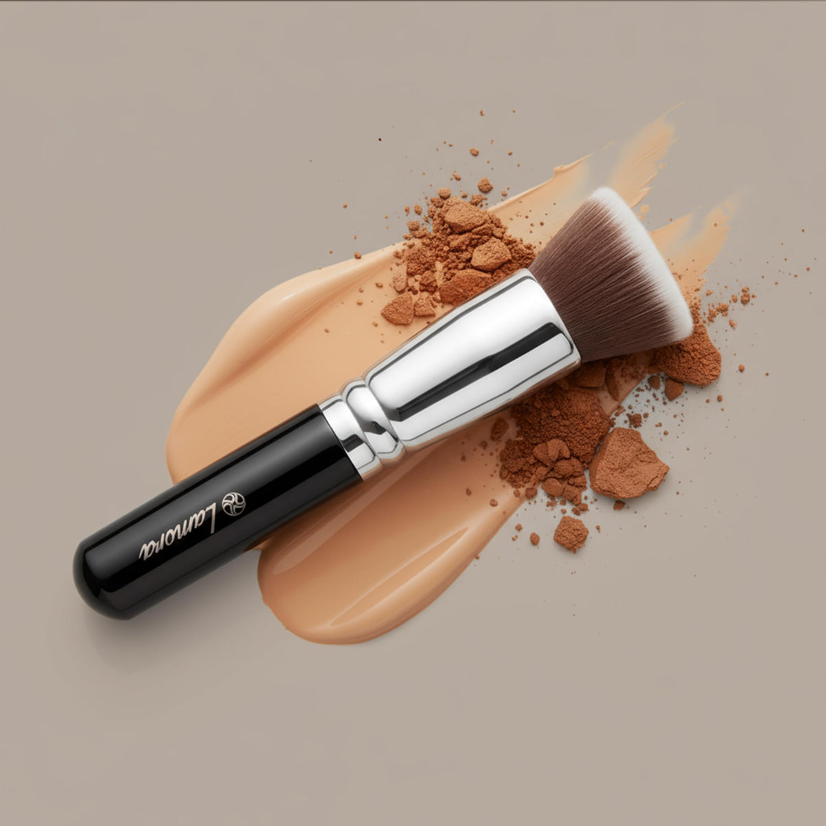 Make Up Brush Foundation Kabuki Flat Top, Perfect For Blending Liquid Cream