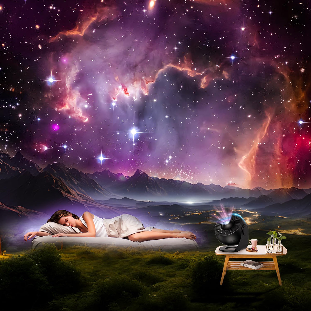 Planetarium Projector for Bedroom, 13 in 1 Galaxy Star Projector Light, Nebula Night Light with Timer, LED Space Galaxy Lamp Room Decor for Adults Kids, White