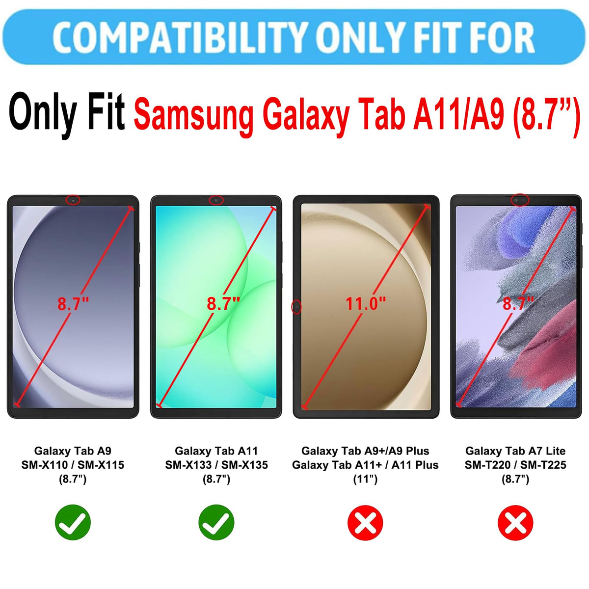 XunyLyee 3 Pack Screen Protector for Samsung Galaxy Tab S10 Lite/ S10 FE