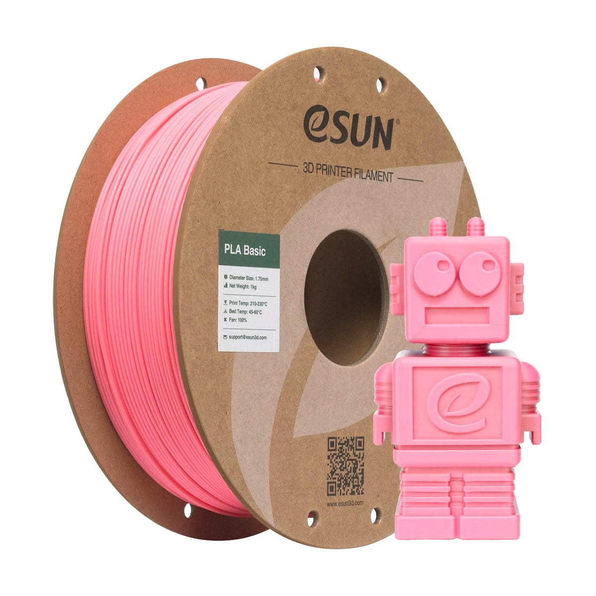eSUN PLA Filament 1.75mm, PLA Basic Dimensional Accuracy +/- 0.05mm, 1KG Spool (2.2 LBS) Speedy Filament for 3D Printers,Black