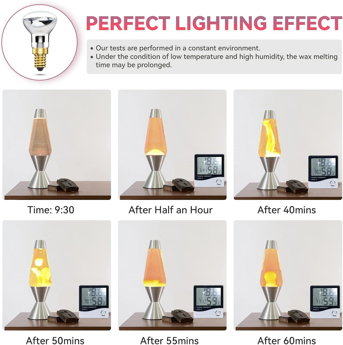 Bonlux 2X R39 E14 Reflector Bulbs Spot Lights Dimmable Lava Lamp 25W Super Bright Small Edison Screw Base SES Energy Saving Light Bulbs Warm White 2400-2600K 360 Degree Wide Beam Angle 240V
