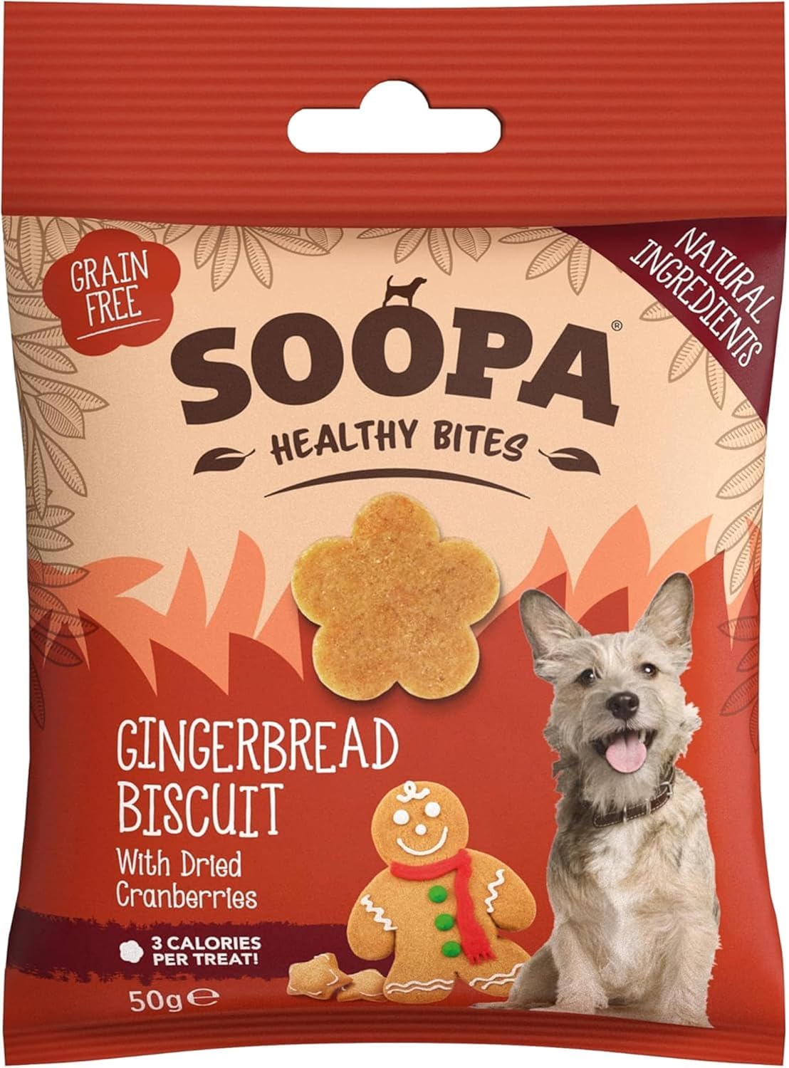 Soopa Strawberry Dog-Quiri Healthy Bites, Dog Training Treats, 50 g, 1-Pack