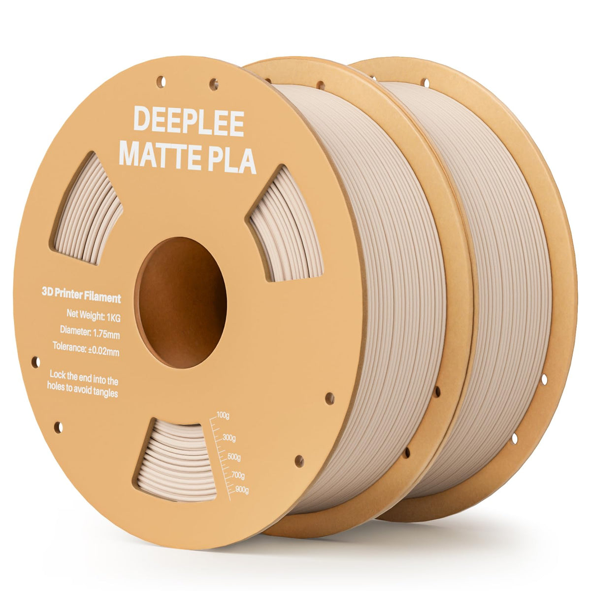 DEEPLEE Matte PLA Filament 1.75mm Matte White 1kg