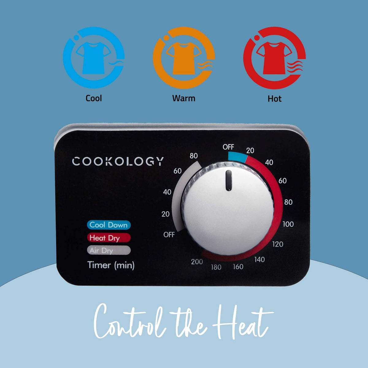 Cookology 2.5kg Mini Vented Tumble Dryer - Tabletop Design - Black