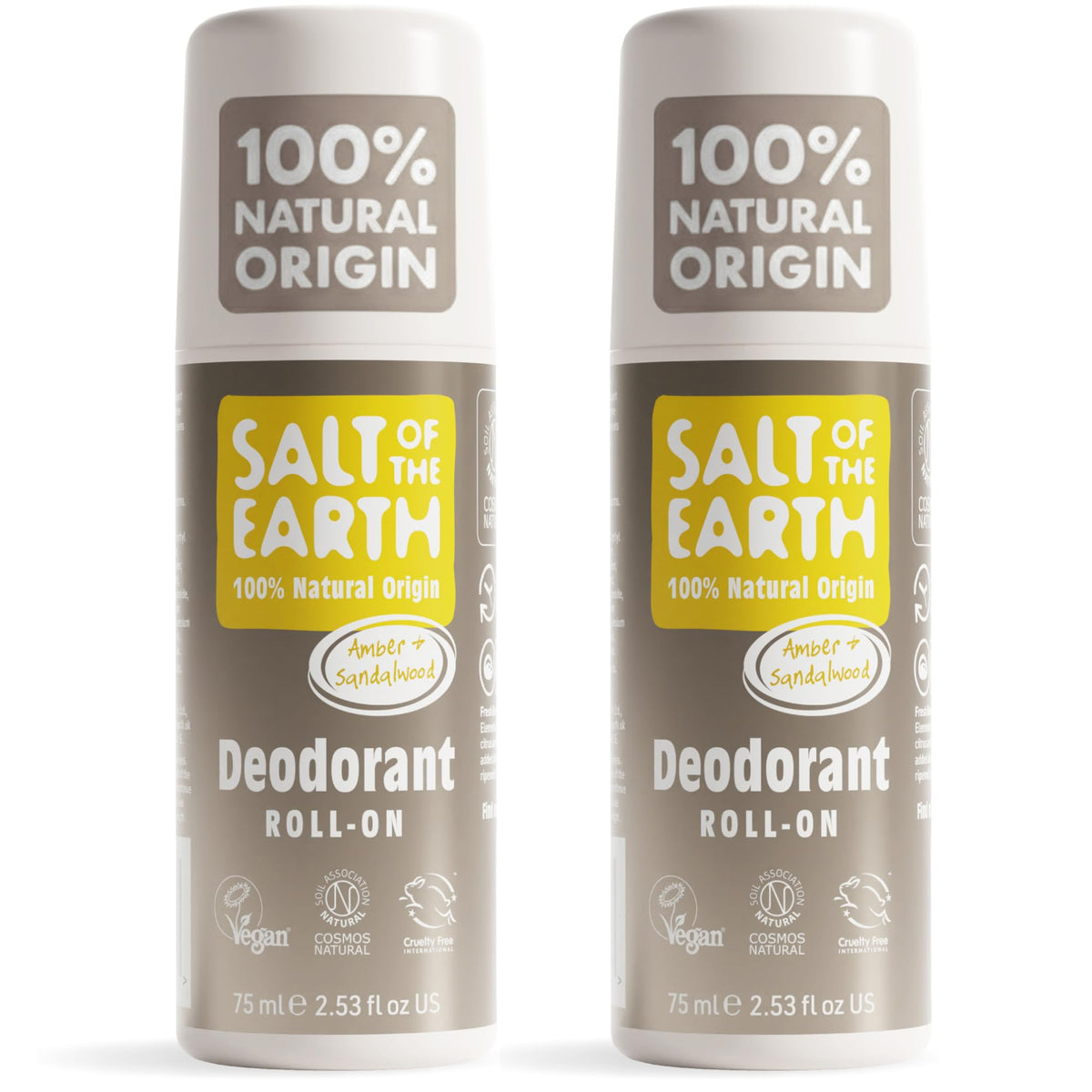 Salt of the Earth Natural Deodorant Roll On - Lavender & Vanilla - 75ml