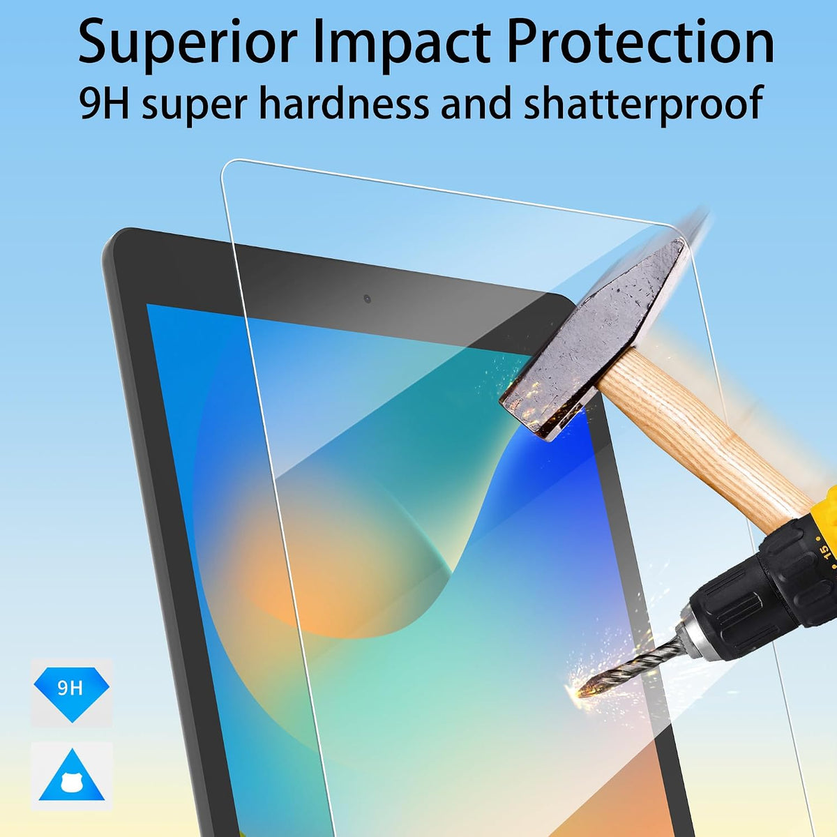 4youquality 2-Pack for iPad 9th, 8th & 7th Generation Screen Protector