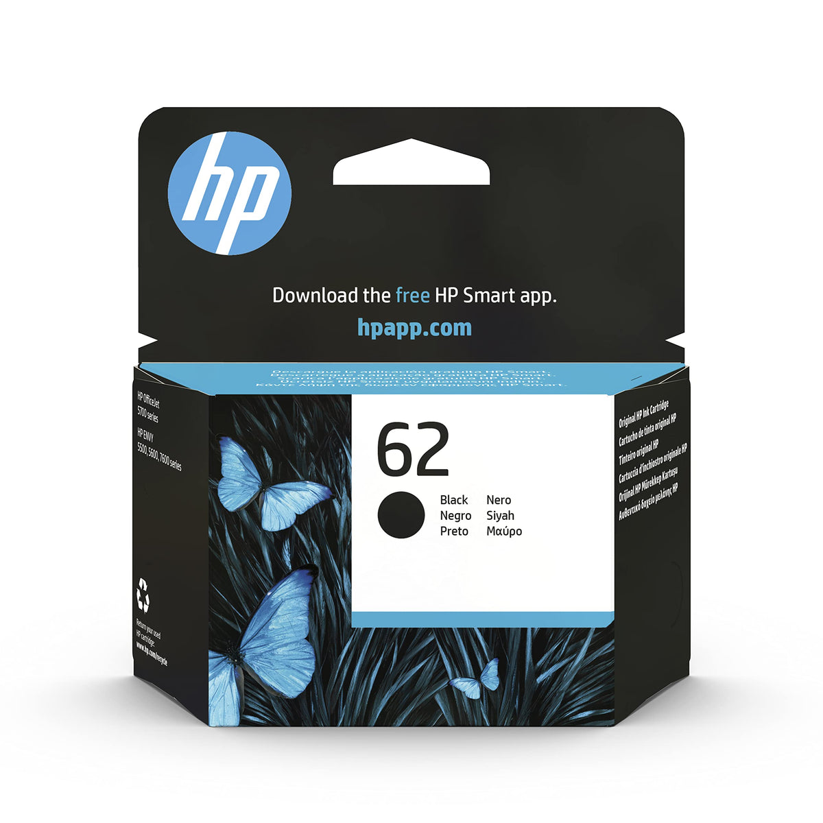 HP 62 Black & Tri-colour Original Ink Cartridges 2-Pack