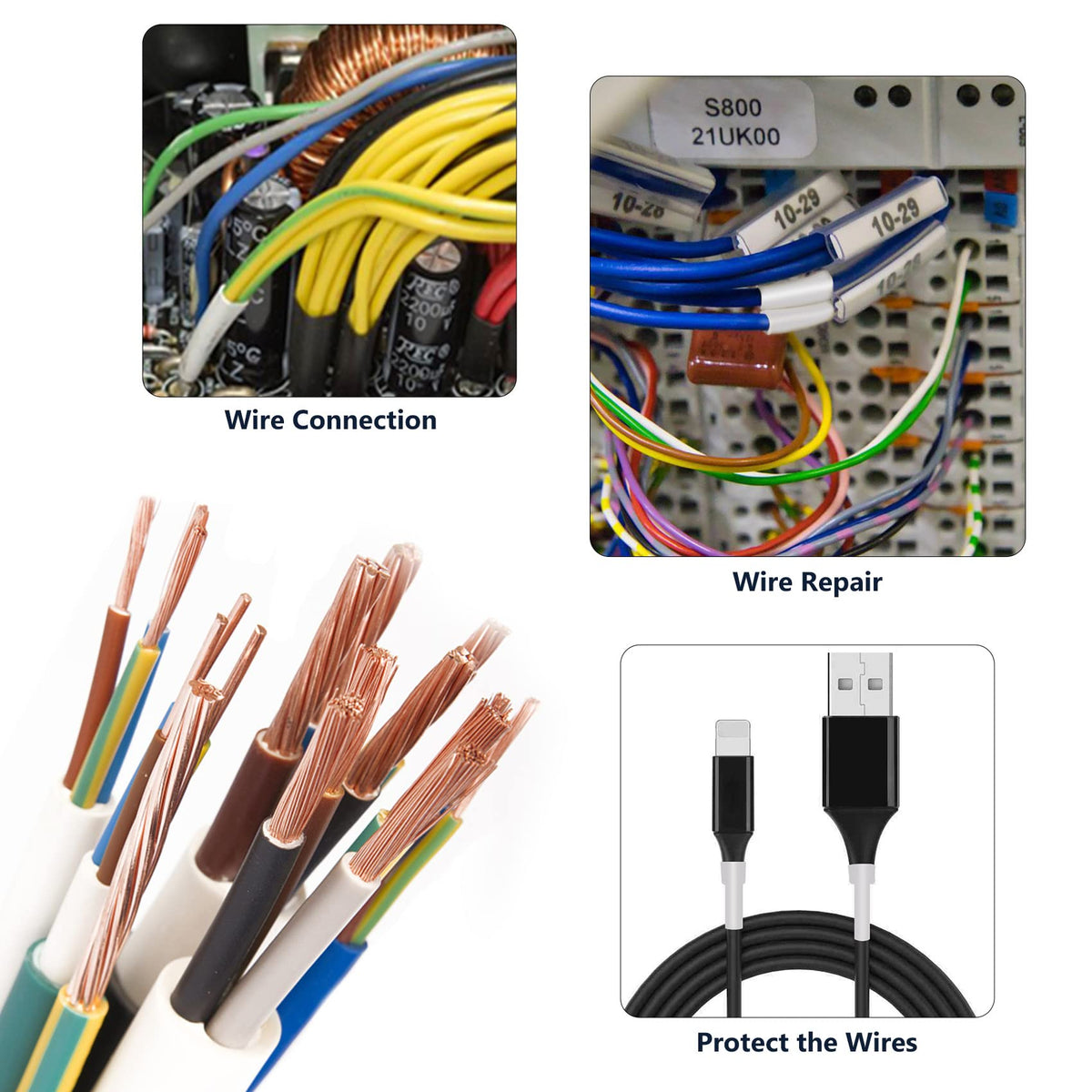 ASHINER Clear Heat Shrink Tubing Kit - 580Pcs EVA Material in 11 Sizes - Ideal for Electrical Insulation, Repairs, and Wire Connectors with User-Friendly Design and Storage Case
