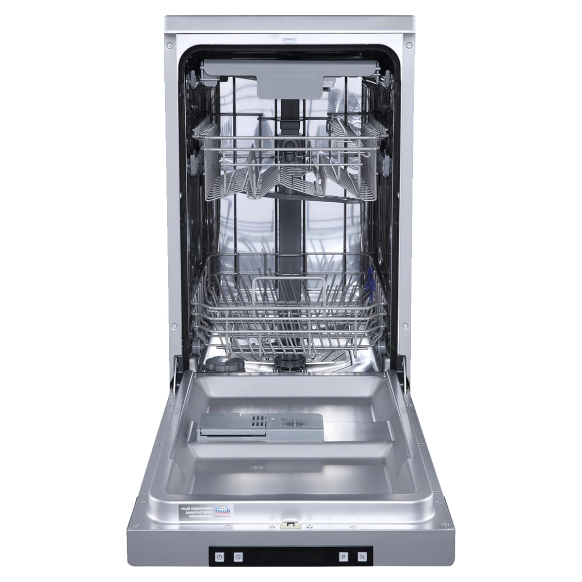Hisense HS523E15WUK Slimline 10 Places Free Standing Dishwasher White with 30 Minutes Quick Wash [Energy Class E]