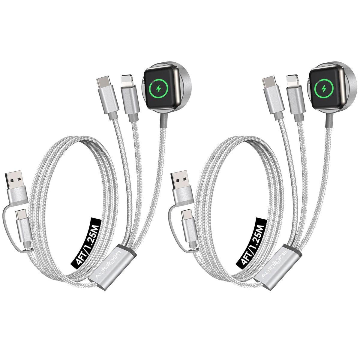 Upgraded 3 in 2 Apple Watch Charger iPhone Charger Cable Travel Essentials