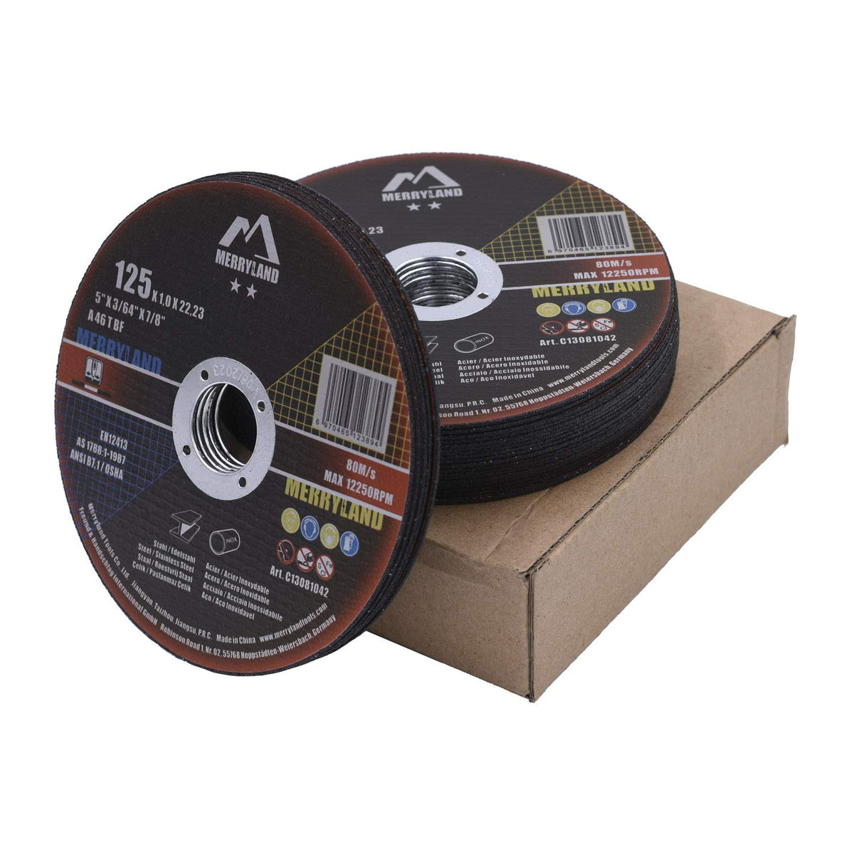 Merryland 50 Pack Cut Off Wheel 115 mm Cutting Metal Steel Craft-Line