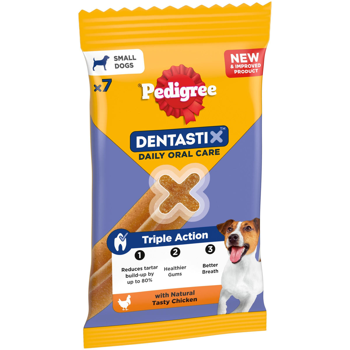 Pedigree DentaStix, Functional Snacks, Daily Dental Chews for Small Dogs (5 -10 kg), Megapack of 16 x 7 (112 Sticks)