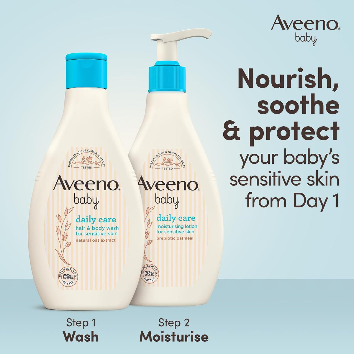 Aveeno Baby Daily Care Hair and Body Wash for Sensitive Skin (1 x 400 ml)