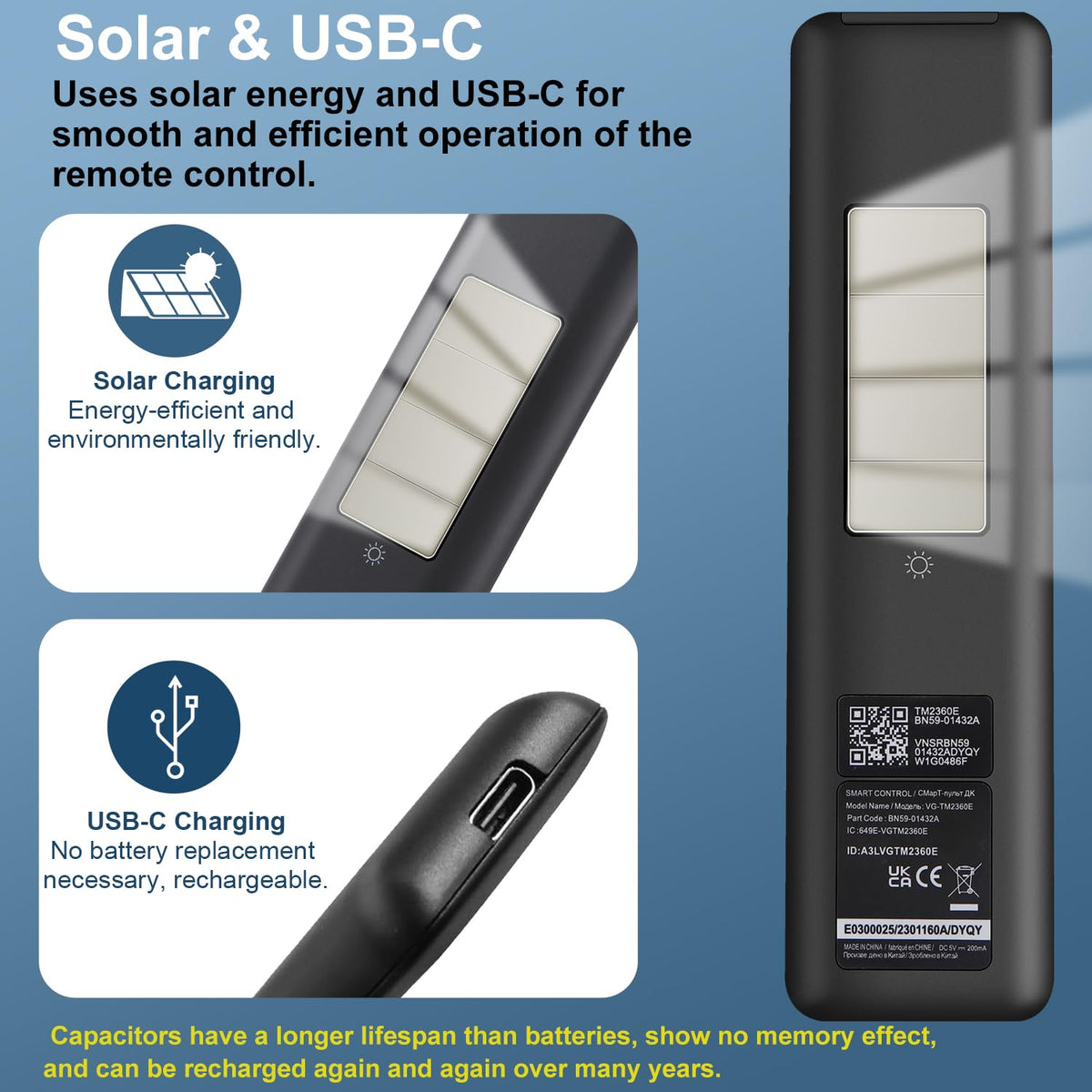 for-LG-Magic-Remote, Gvirtue Solar Voice Remote Control for-LG-Smart TV