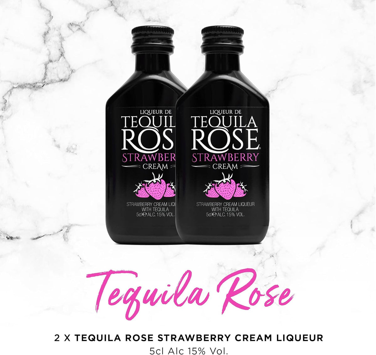 Tequila Rose Gift Set, Strawberry Cream 2 x 5 cl, 2 Shot Glasses