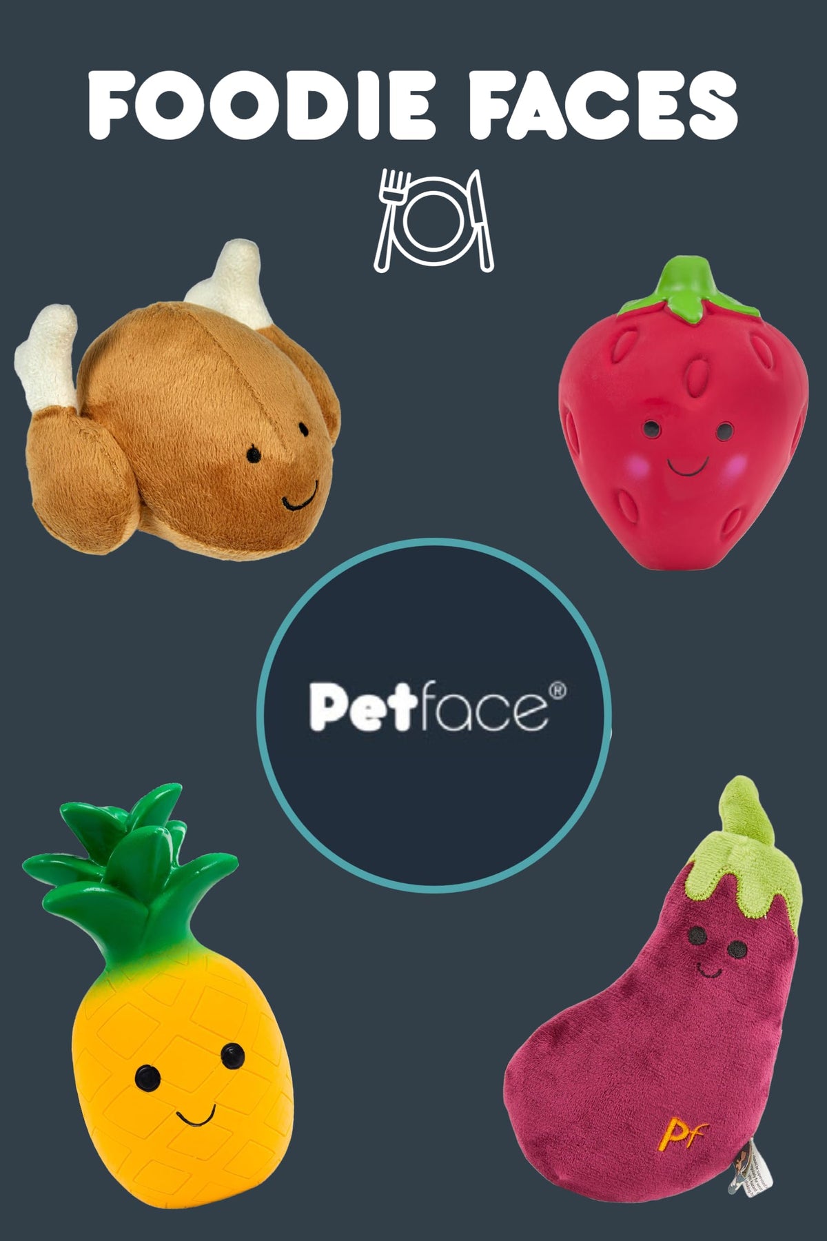 Petface Foodie Faces Fluffy Carrot Dog Toy