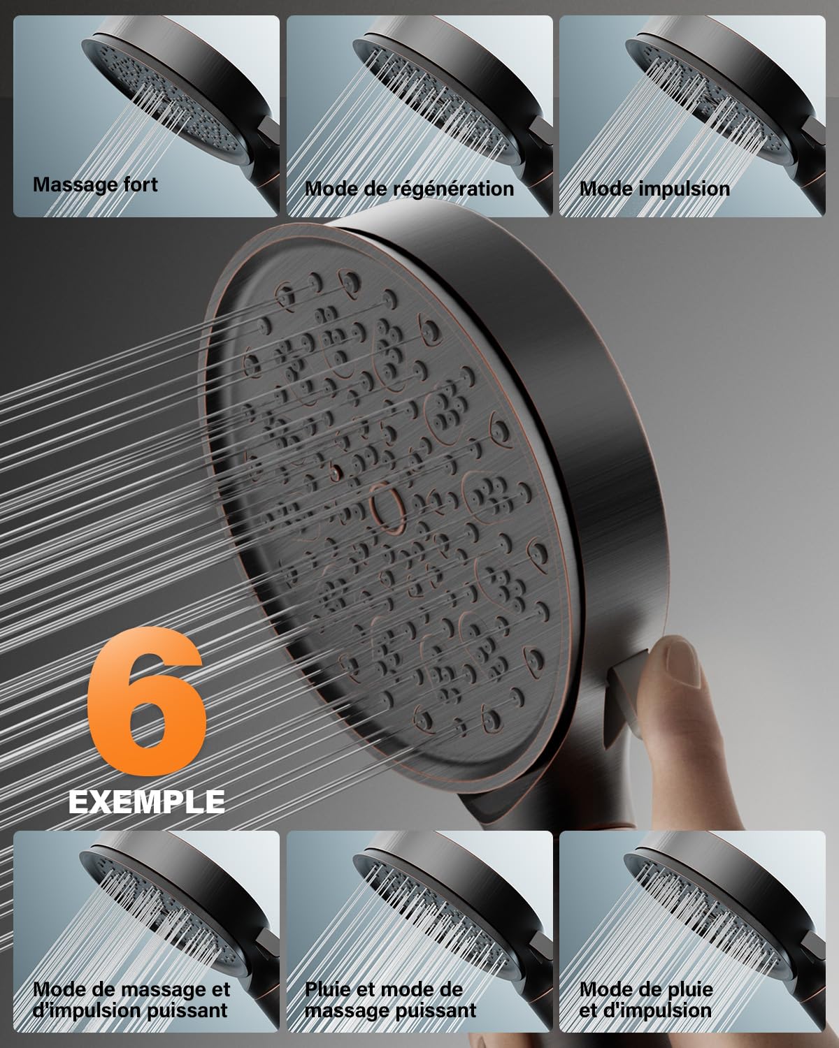 Cobbe Hard Water Filter Shower Head with 1.5m Hose and Holder