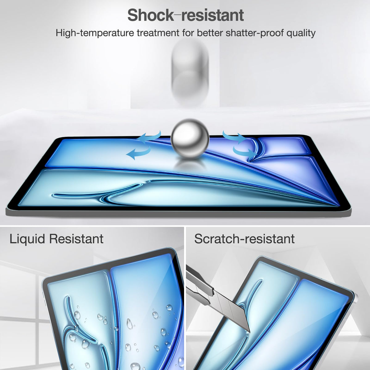 ProCase 2 Pack Screen Protector for iPad A16 2025 11th 11"/10th 2022 10.9"