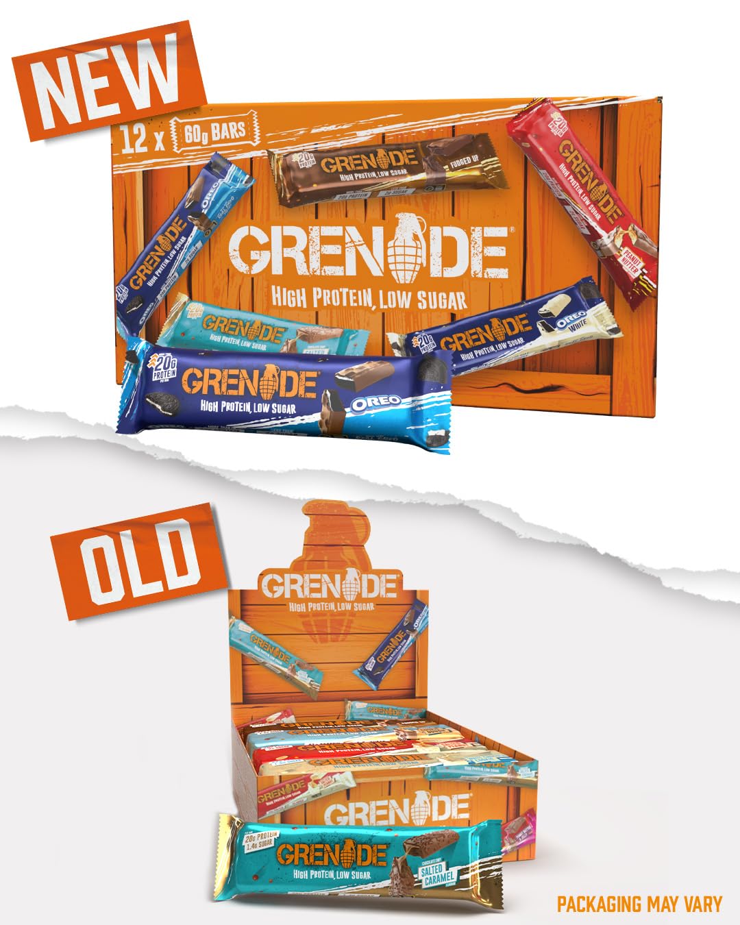 Grenade Chocolate Chip Salted Caramel Protein Bars, 12 x 60 g