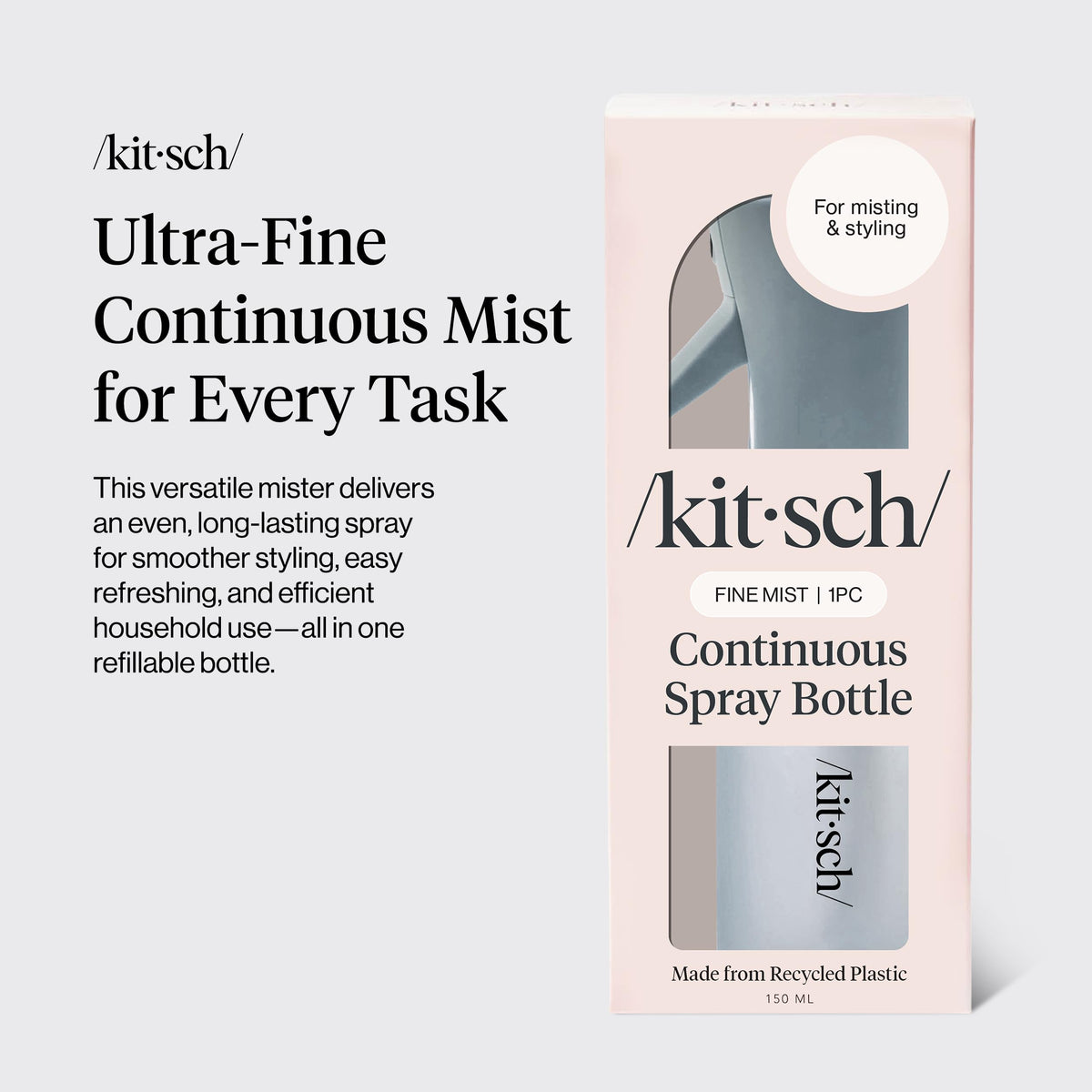 Kitsch Fine Mist Spray Bottle for Hair 150 ml - Terracotta