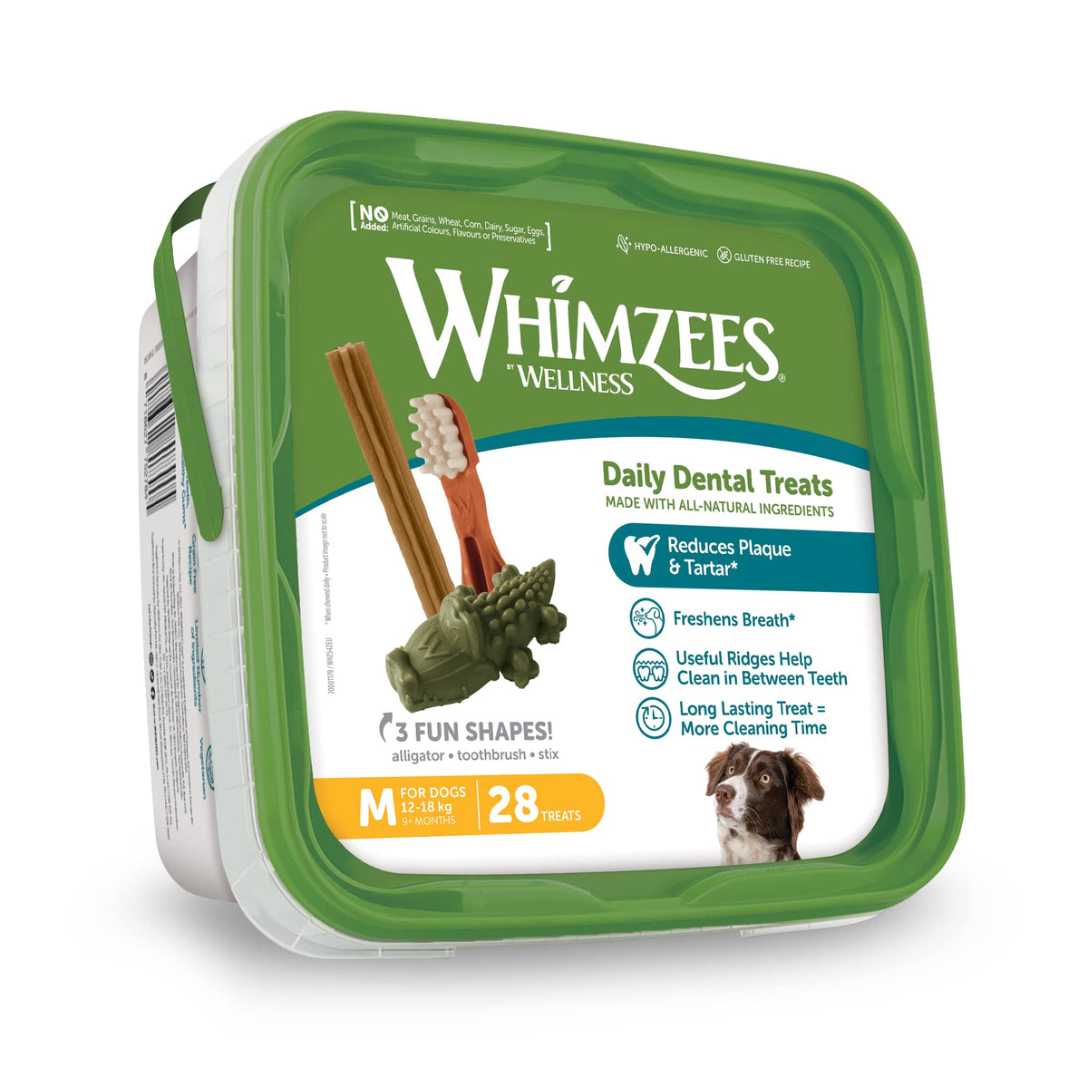 WHIMZEES Variety Box Dental S, 56 Pieces – Mixed Shapes, Size S