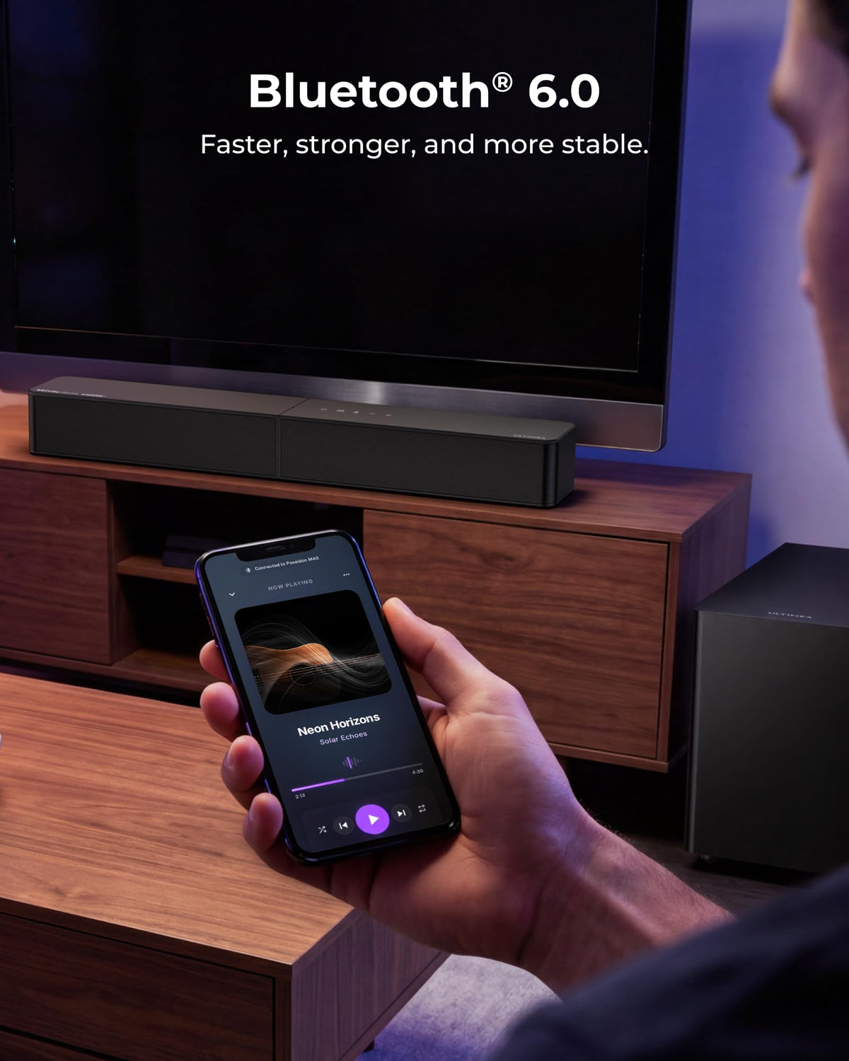 ULTIMEA 9.1ch Surround Sound System with Dolby Atmos, 2 Rear Speaker, 6.5" Wireless Subwoofer, RGB Light, App, Detachable Surround Sound System for Home Theater, Peak Power 470W, HDMI eARC, Apollo S90