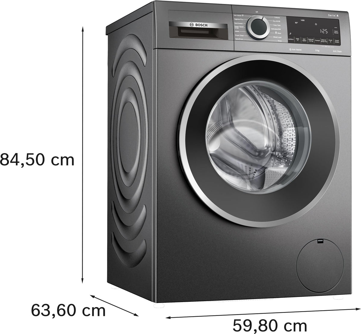 Bosch Series 6 WGJ25400GB Washing Machine, 10kg, 1400rpm, Energy Rating A, Freestanding, White