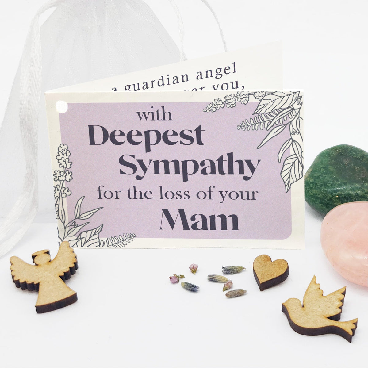 Loss of Nan - Deepest Sympathy gemstone gift bag with mini card