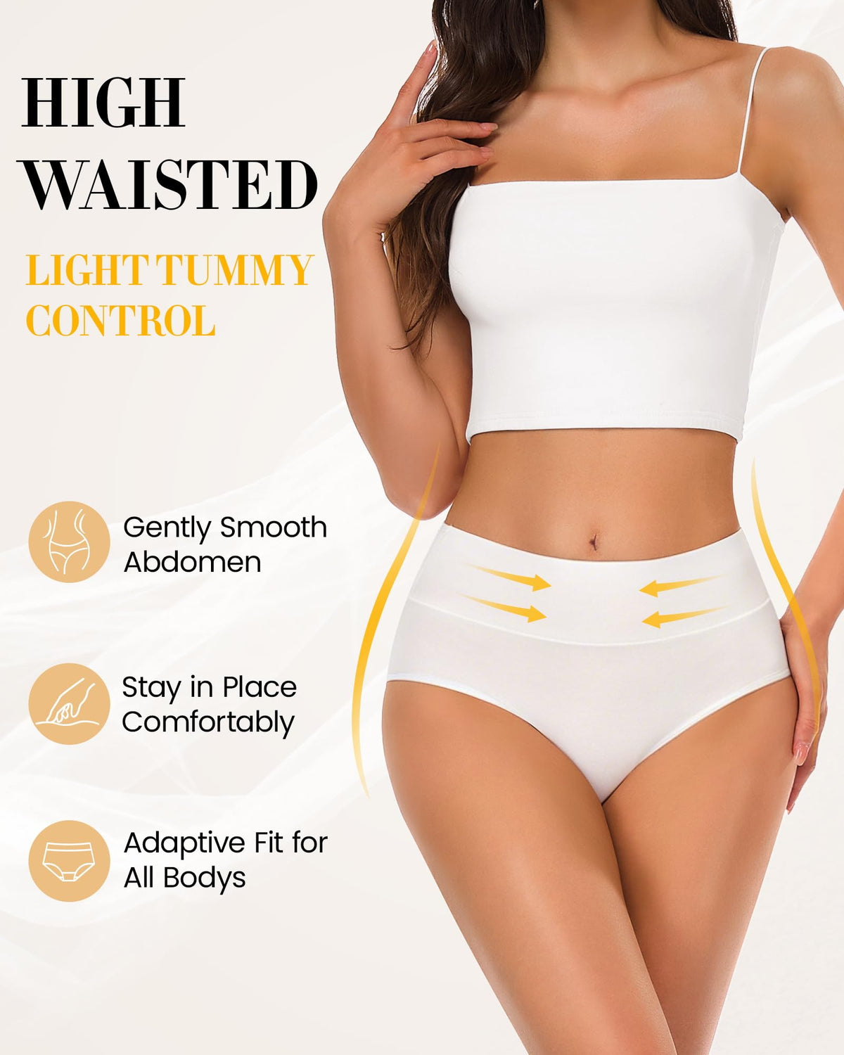 SIMIYA Cotton Underwear Women, High Waisted Knickers for Women Multipack
