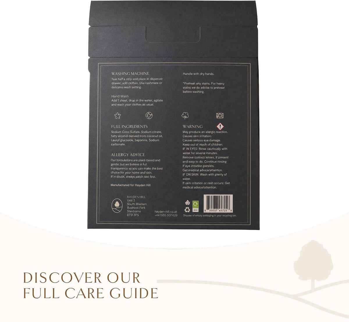 Hayden Hill Laundry Detergent Sheets For Cashmere and Wool, 30 Washes