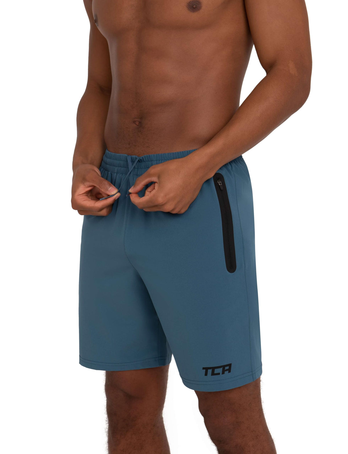 TCA Elite Tech Mens Running Shorts with Zip Pockets, Gym Shorts Men Training Sports Short with Phone Pocket