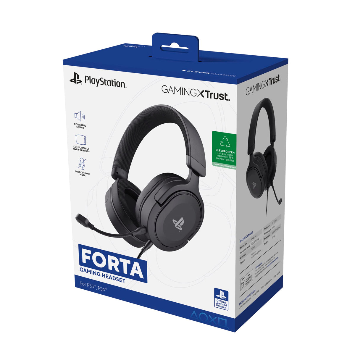 GXTrust Forta Gaming Headset Officially Licensed for PlayStation 5, White