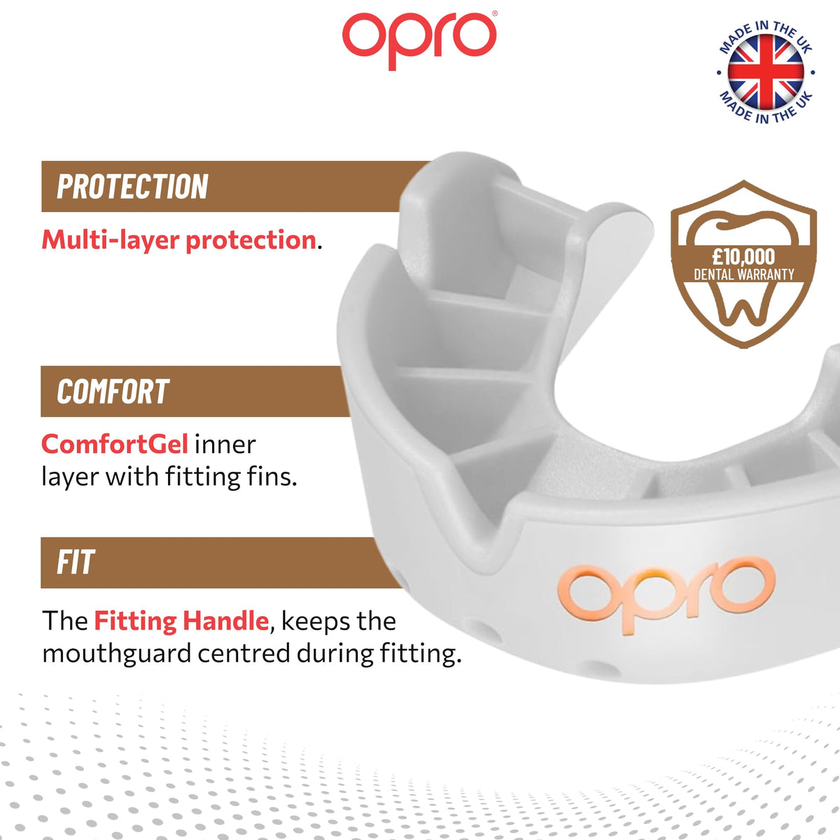 OPRO Bronze Level Mouthguard Essential Fit – Gum Shield Adult and Kids – OPRO Mouth Guard Boxing and MMA, Easy Self-Fit Gum Shield Rugby and Hockey – Enhanced Protection with Dental Warranty