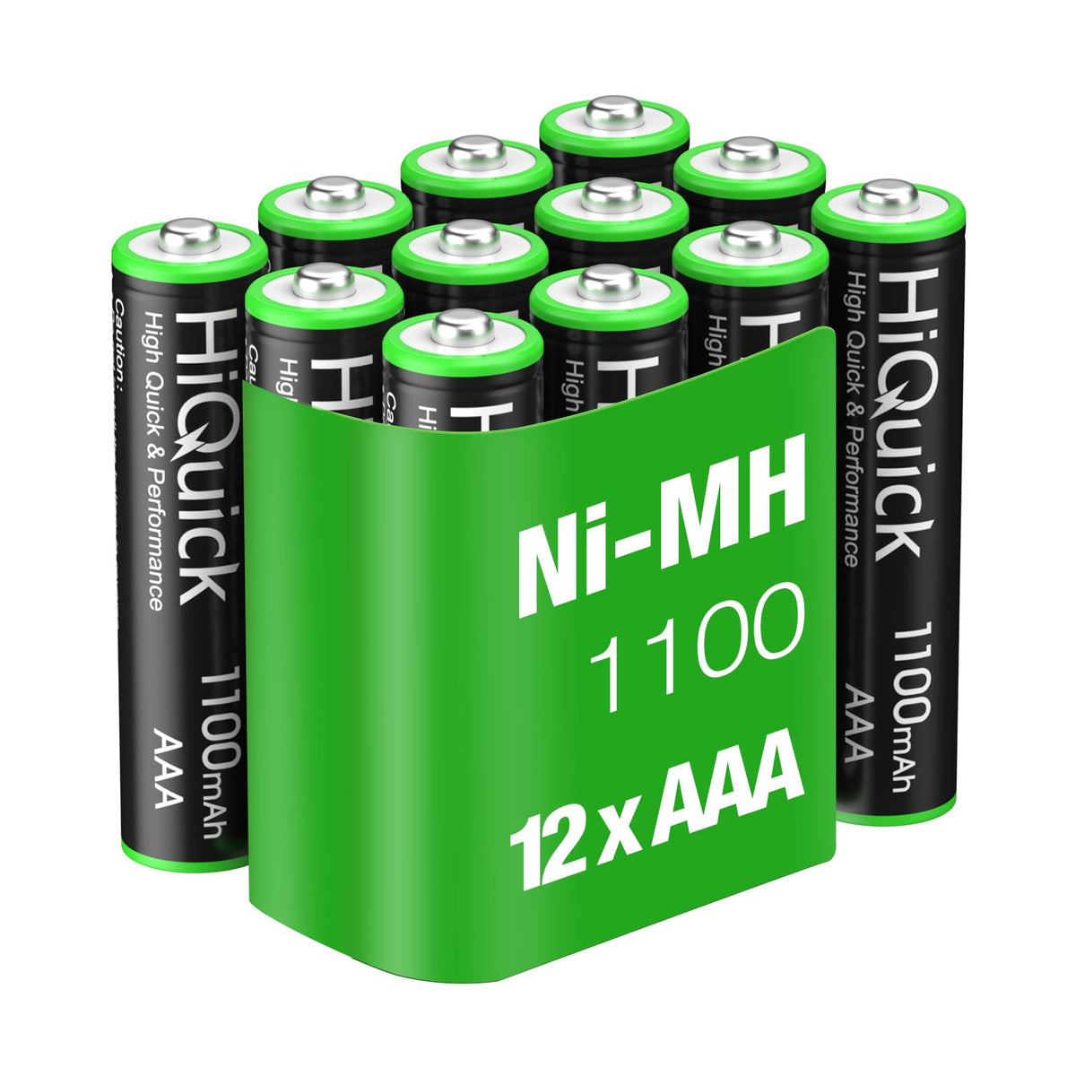 HiQuick 16 Pack AA AAA Rechargeable NiMH Batteries Set,1200 Cycles
