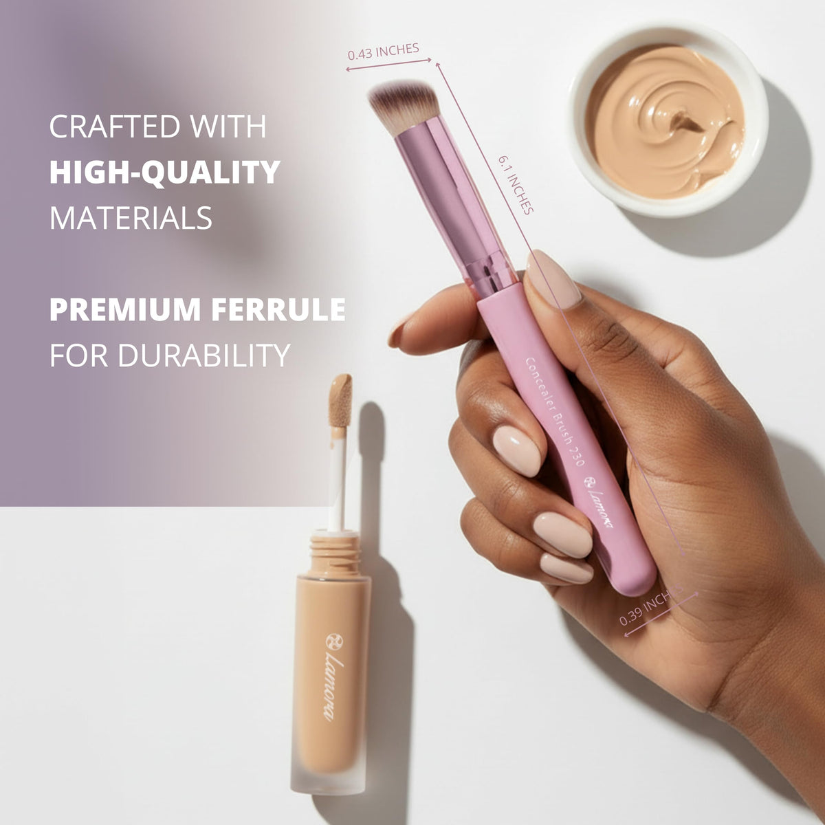 Make Up Brush Foundation Kabuki Flat Top, Perfect For Blending Liquid Cream