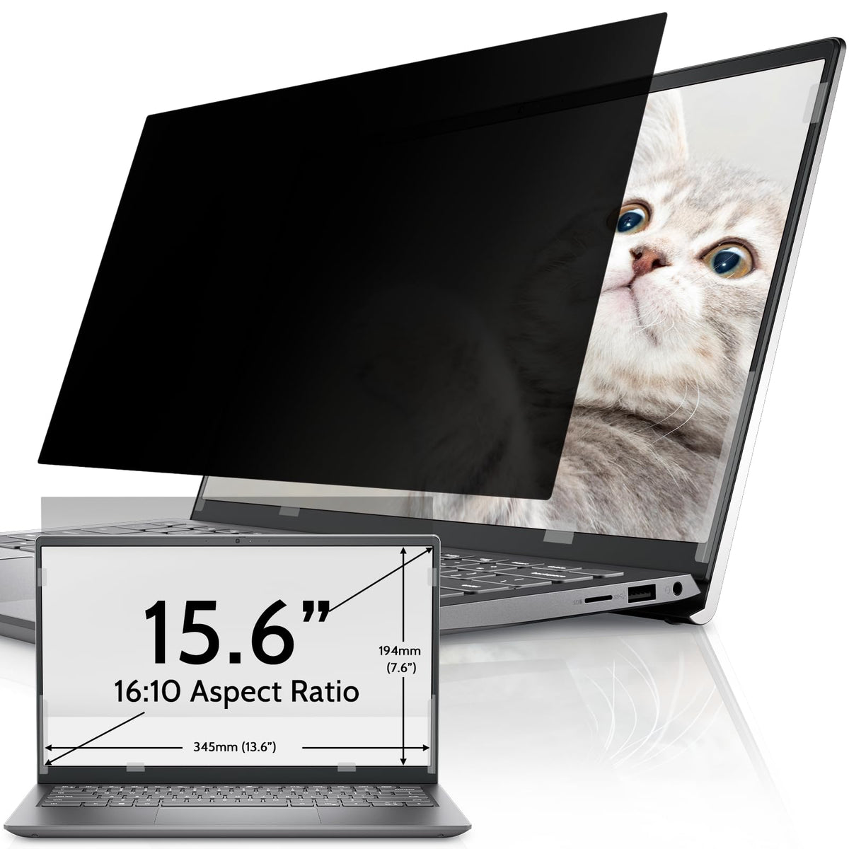 IPROKKO Laptop Privacy Screen 13.3 Inch 16:9 Anti-Blue Light Filter