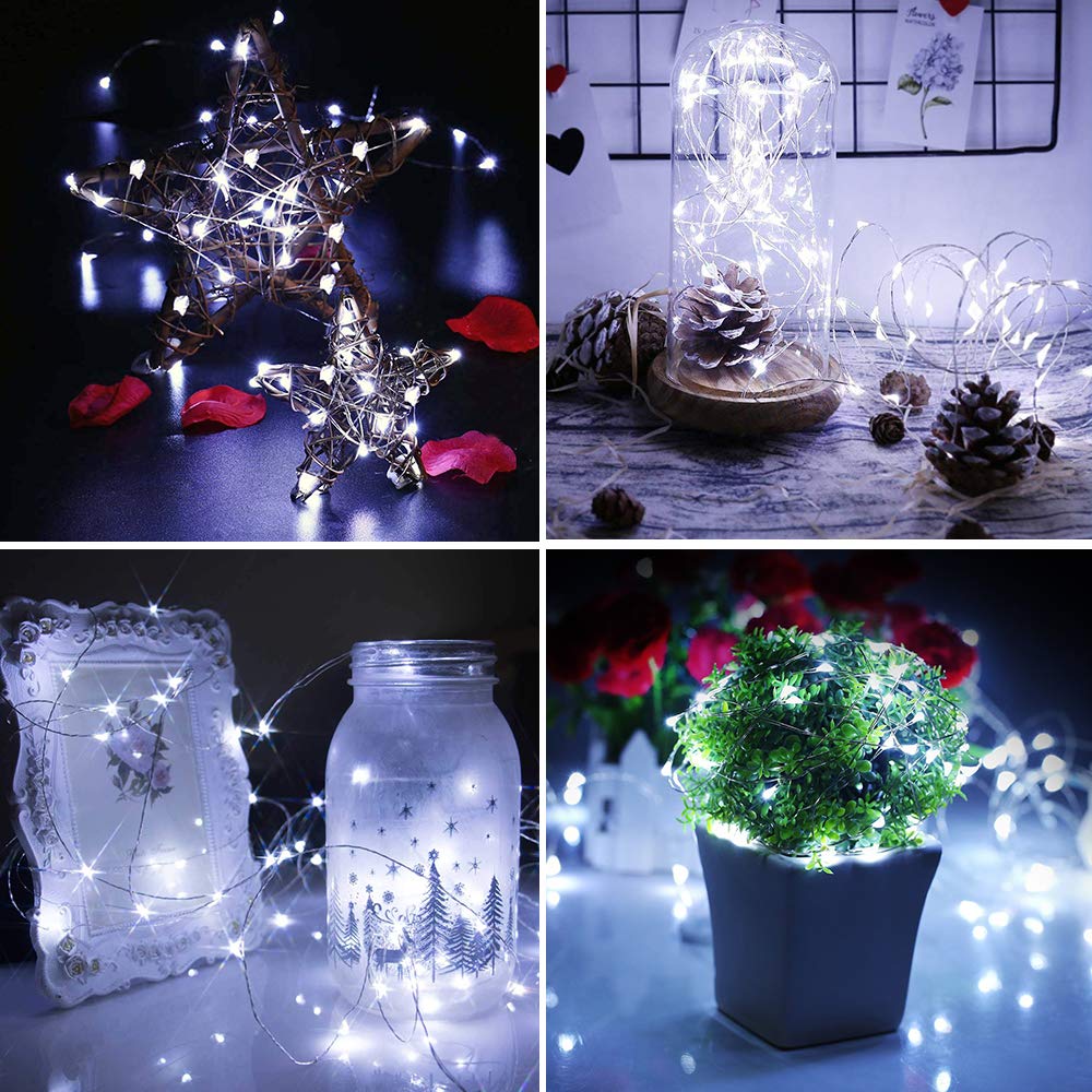 cshare Halloween Decoration Lights,Orange Fairy Lights, 3m 9.8ft 30 LED Halloween Decor String Lights Micro Silver Wire Battery Operated for Autumn Door Window Party Fall Decor.