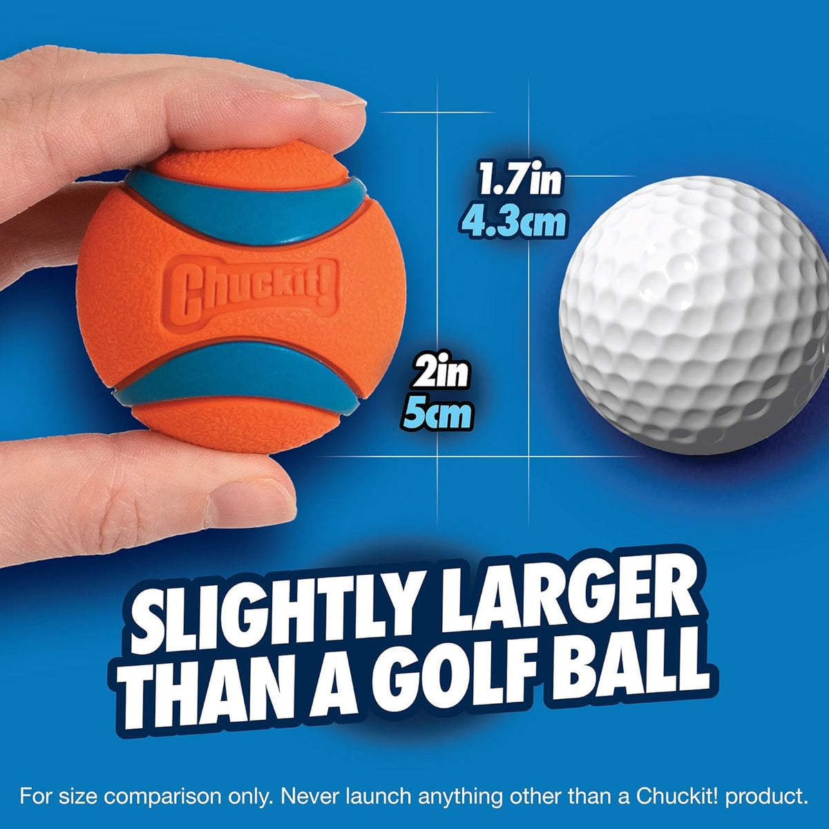Chuckit! Ultra Ball Durable Rubber Dog Toy, Large, 7.3cm (2-Pack)