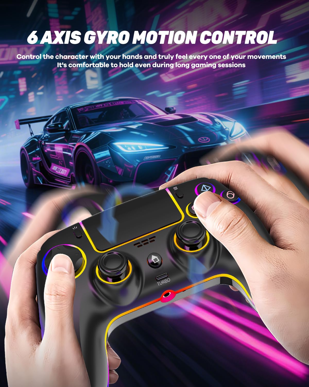 MYSTILUCK Wireless Hall‑Effect Controller for PS5, PC, Mac, Steam Deck