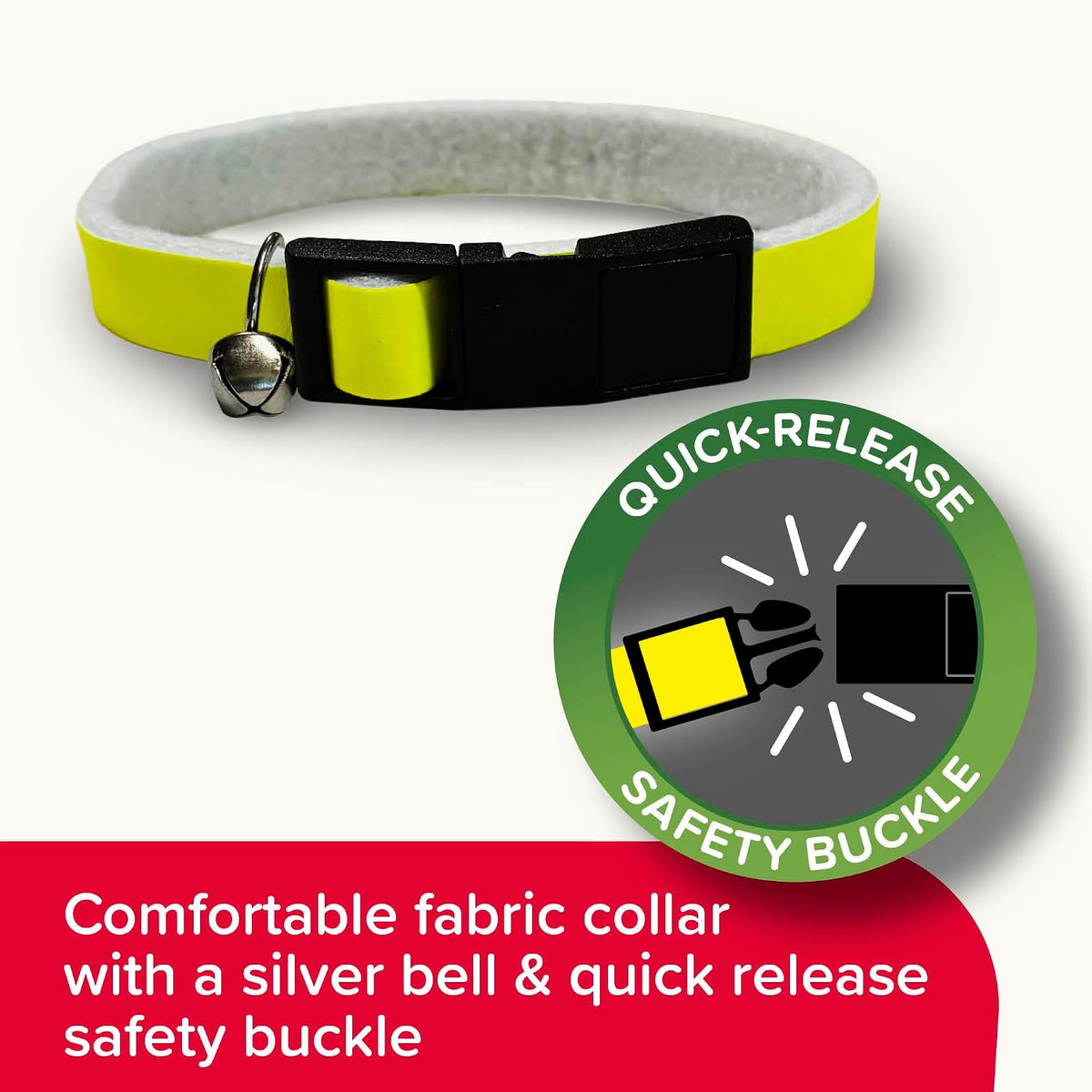 Beaphar – Soft Flea Collar for Cats – Repels Fleas For up to 8 Weeks – Adjustable Fit With Quick Release Safety Buckle – Reflective Finish for More Visibility at Night – 1 x Reflective Collar