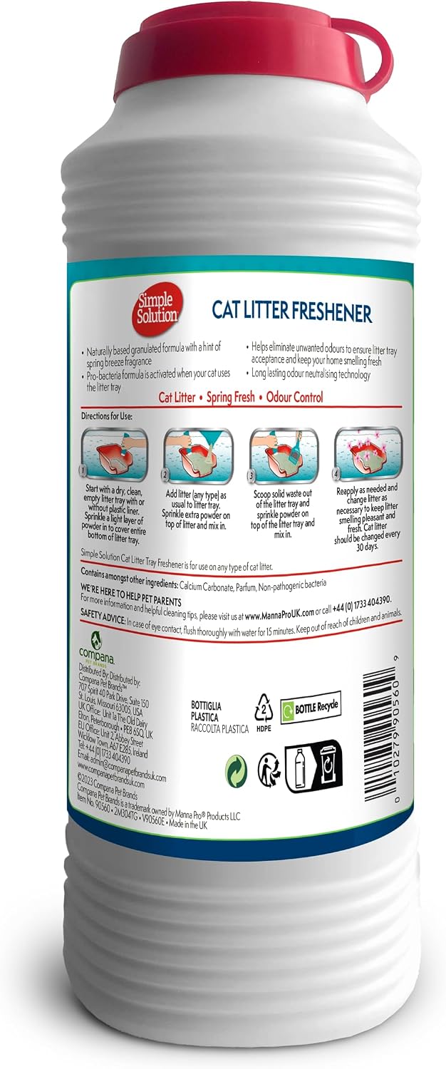 Simple Solution Cat Litter Freshener with Enzymatic Cleaning Granules 600g