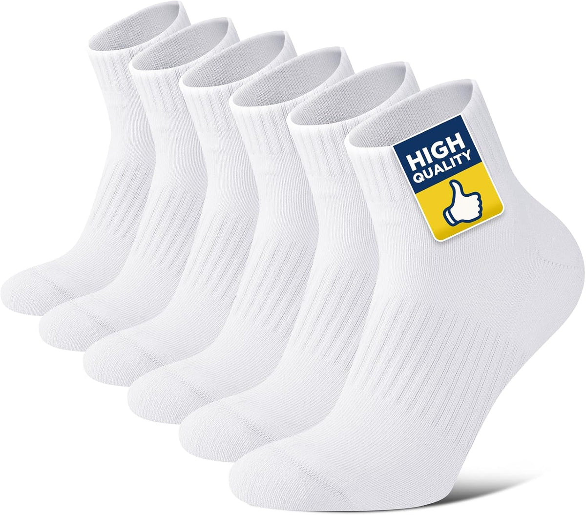 Niofind Quarter Sports Socks for Men & Women, Cotton and Cushioned