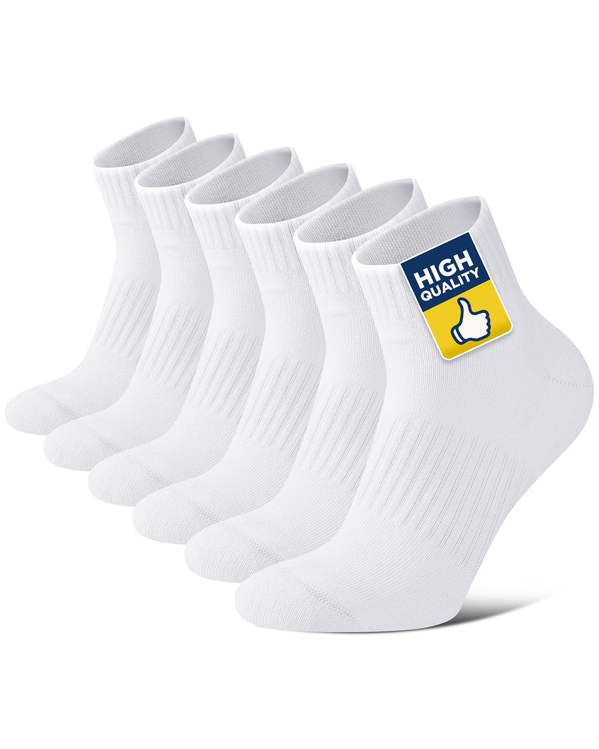 Niofind Quarter Sports Socks for Men & Women, Cotton and Cushioned