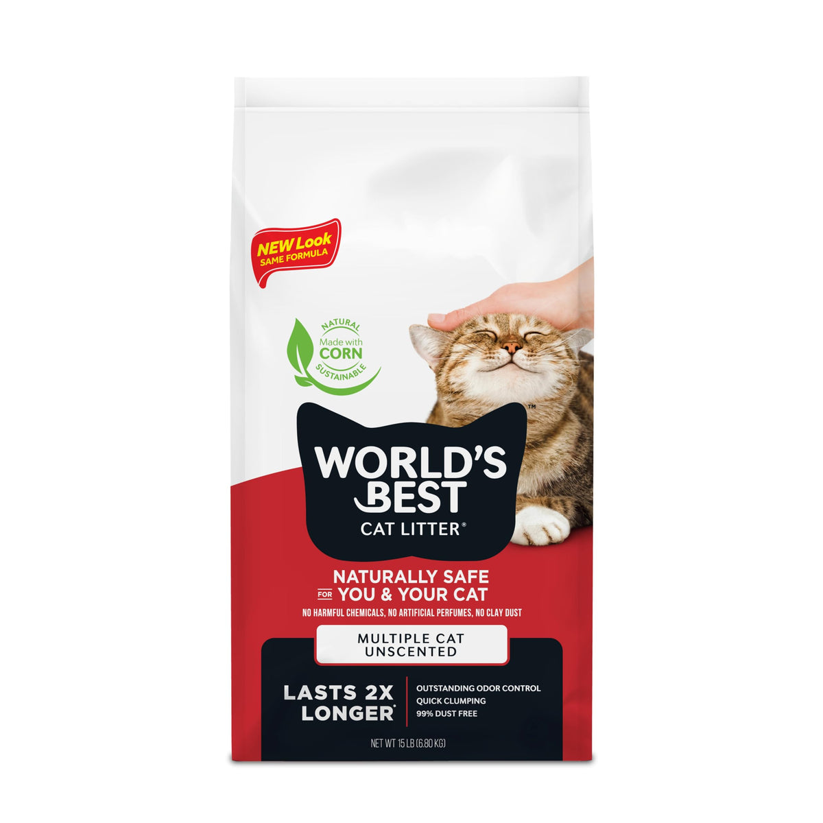 WORLD'S BEST CAT LITTER Comfort Care Unscented, 28-Pounds