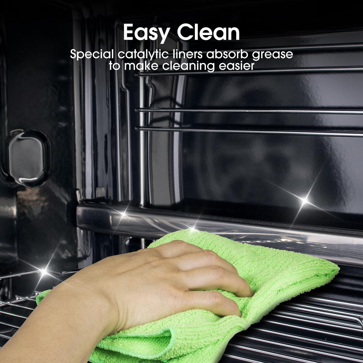 Hisense HDUKC60W 60cm Electric Cooker with Ceramic Hob-White, A Rated Double Oven 50L/80L [Energy Class A]