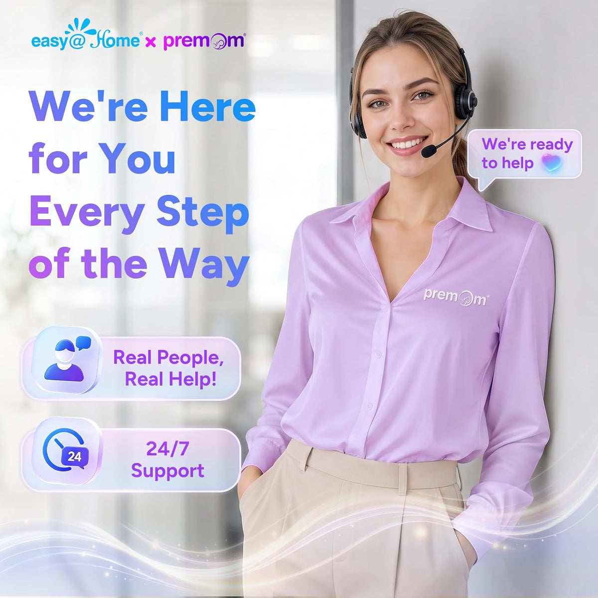 Easy@Home Ovulation Tests 25 Pack, LH Test Kit Powered by Premom App