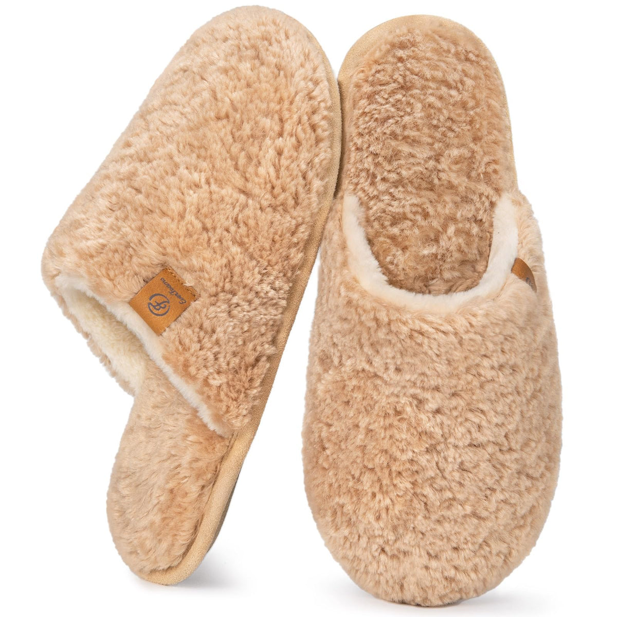 EverFoams Women's Fuzzy Slippers Cosy Memory Foam Indoor Warm House Shoes