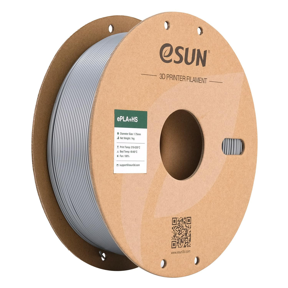 eSUN PLA+ Filament 1KG, PLA+HS High Speed 3D Printer Filament, Cold White
