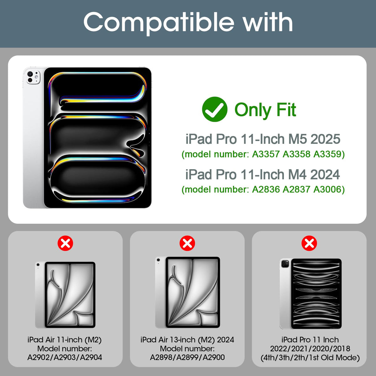ProCase 2 Pack Screen Protector for iPad A16 2025 11th 11"/10th 2022 10.9"