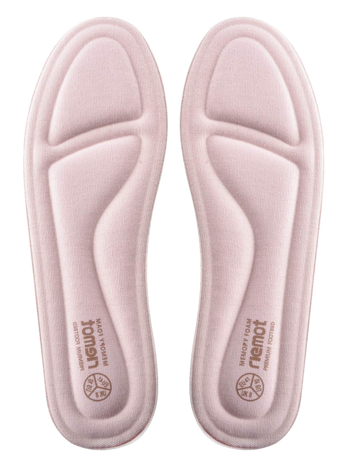 riemot Memory Foam Insoles for Men and Women - Replacement Shoe Inserts Comfort Cushioning for Sports Shoes, Trainers, Sneakers, Work Boots and Walking Shoes